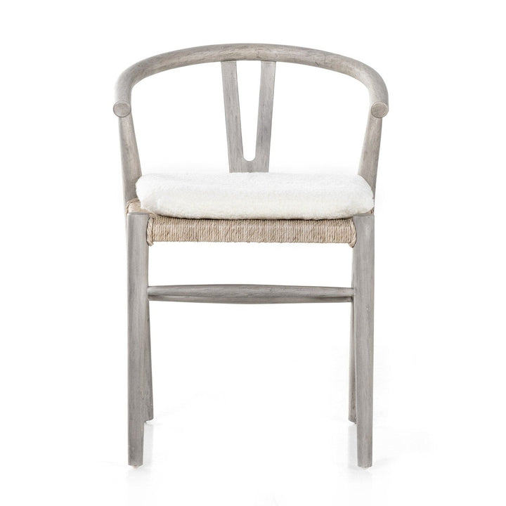 Maestro Dining Chair W/ Cushion - Cream Shorn Sheepskin