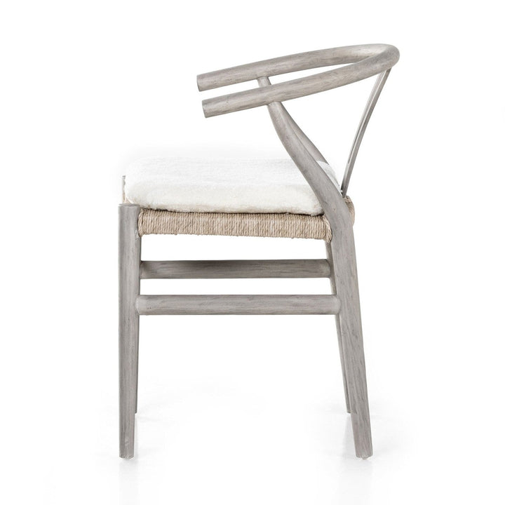 Maestro Dining Chair W/ Cushion - Cream Shorn Sheepskin