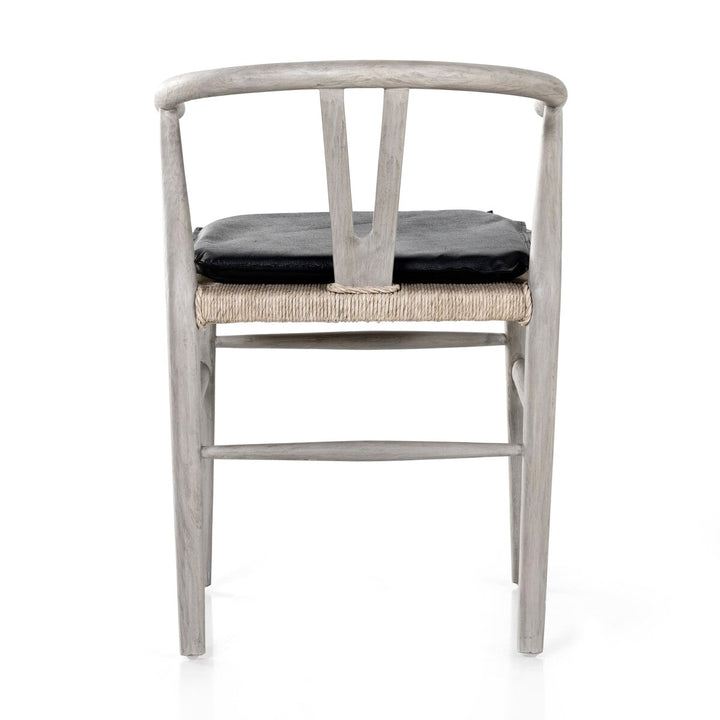 Modelo Dining Chair W/ Cushion - Weathered Grey Teak - Pebble Black