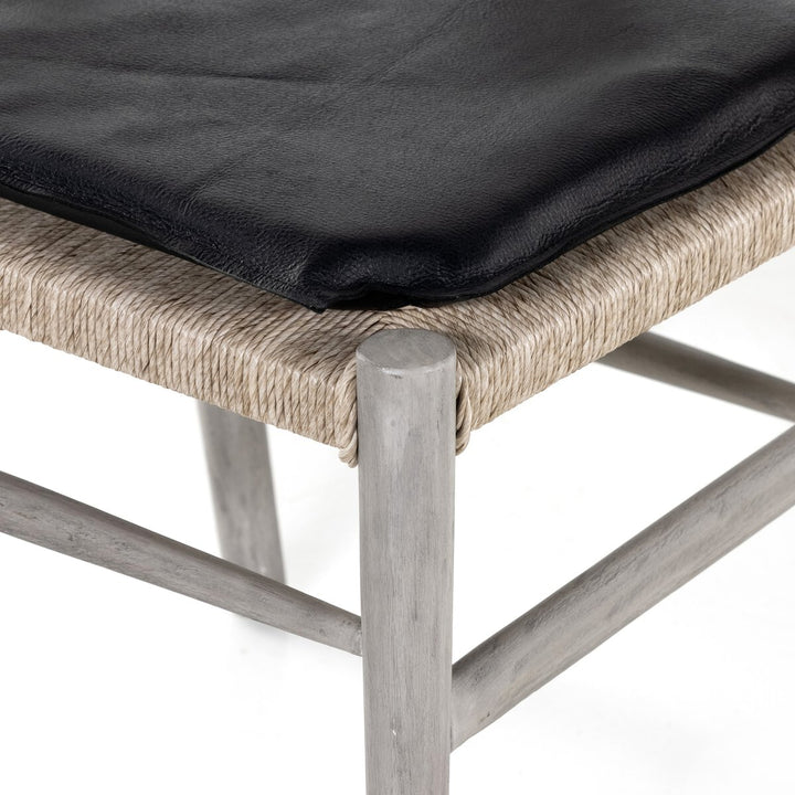 Modelo Dining Chair W/ Cushion - Weathered Grey Teak - Pebble Black