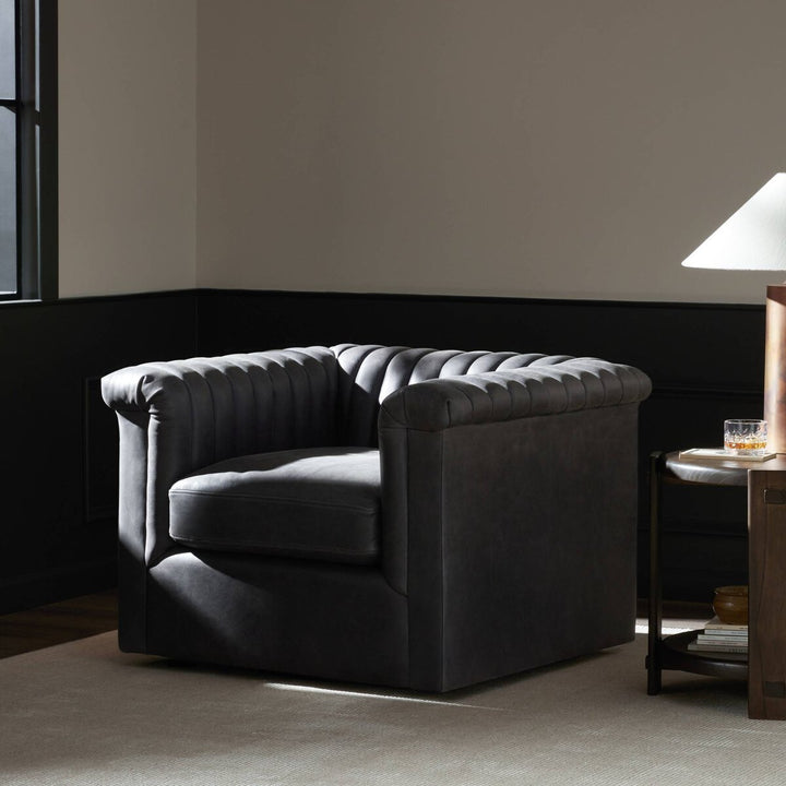 Benson Swivel Chair - Palermo Black