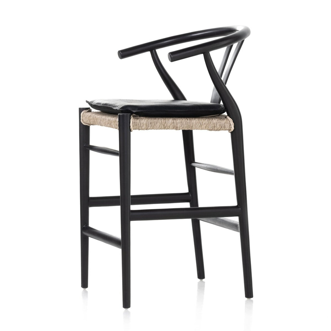 Modelo Bar + Counter Stool - Counter Stool - Black Teak - Pebble Black