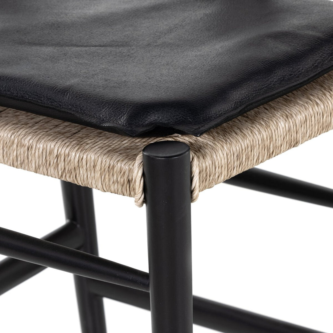 Modelo Bar + Counter Stool - Counter Stool - Black Teak - Pebble Black