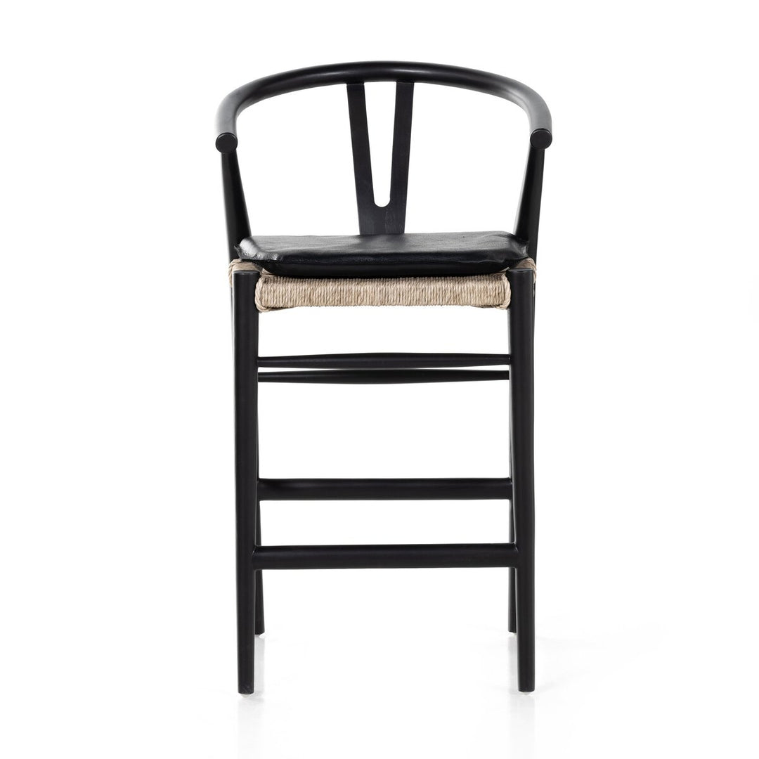 Modelo Bar + Counter Stool - Counter Stool - Black Teak - Pebble Black