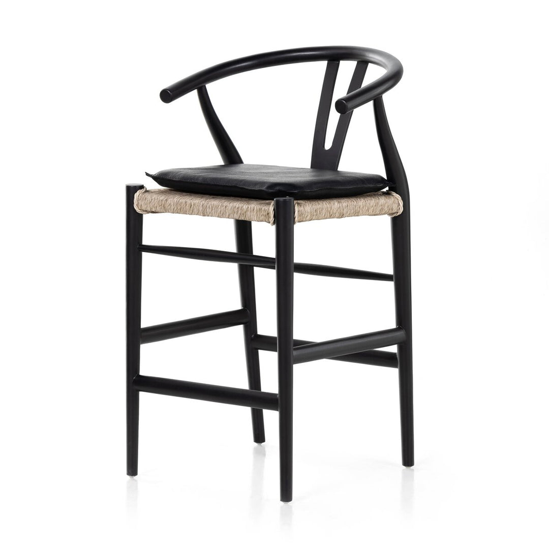 Modelo Bar + Counter Stool - Counter Stool - Black Teak - Pebble Black