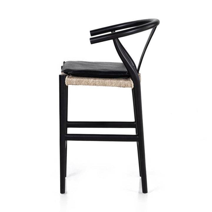 Modelo Bar + Counter Stool - Counter Stool - Black Teak - Pebble Black