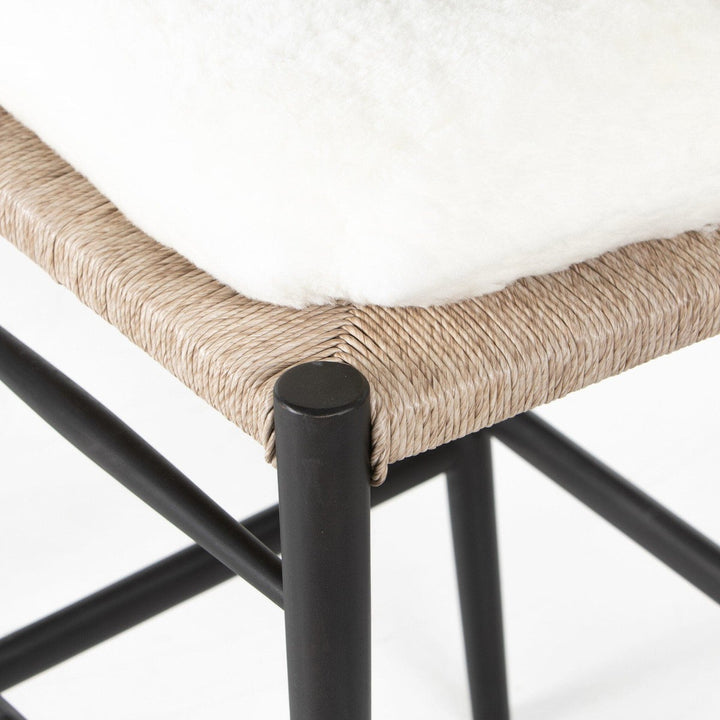 Maestro Bar Stool - Cream Shorn Sheepskin