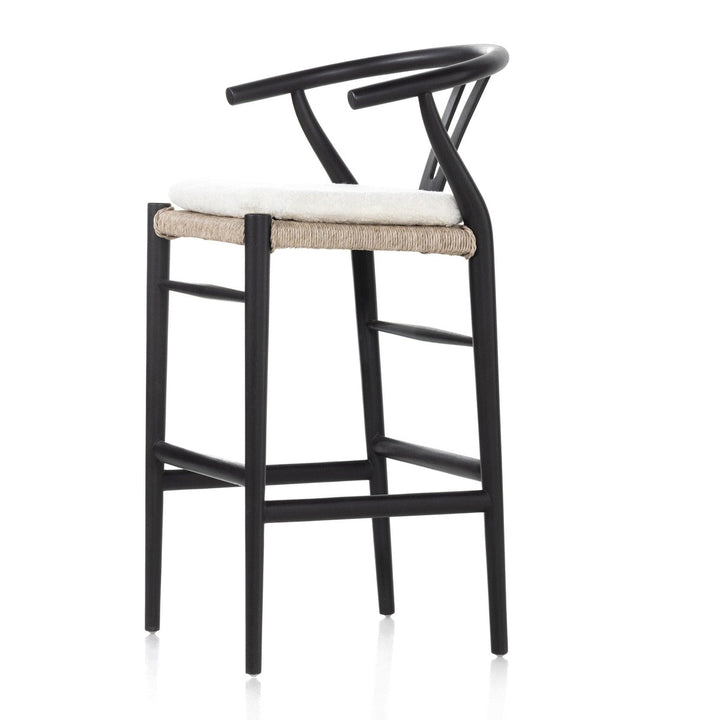 Maestro Bar Stool - Cream Shorn Sheepskin