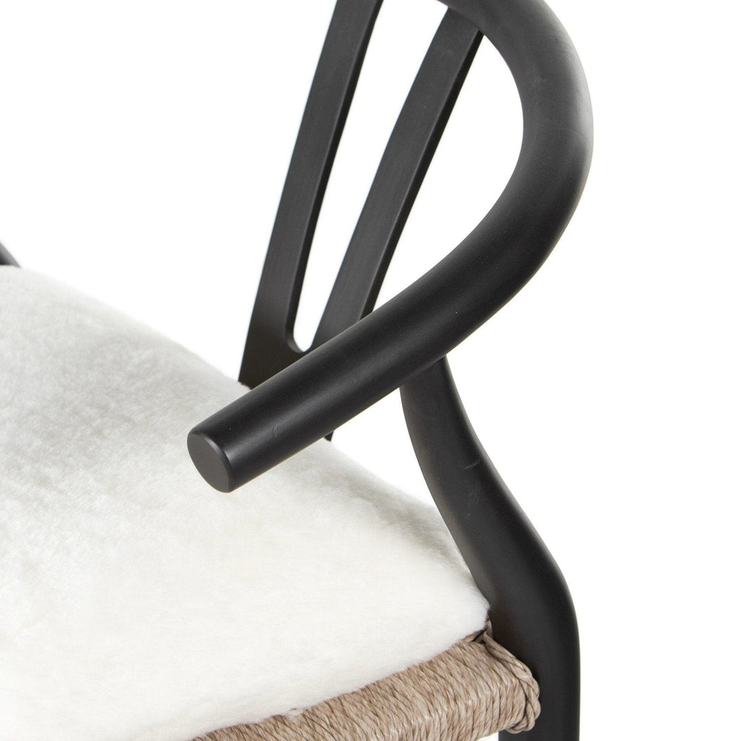 Maestro Bar Stool - Cream Shorn Sheepskin