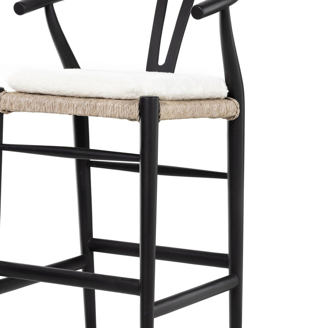 Maestro Bar Stool - Cream Shorn Sheepskin