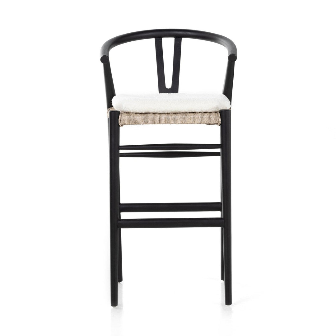 Maestro Bar Stool - Cream Shorn Sheepskin