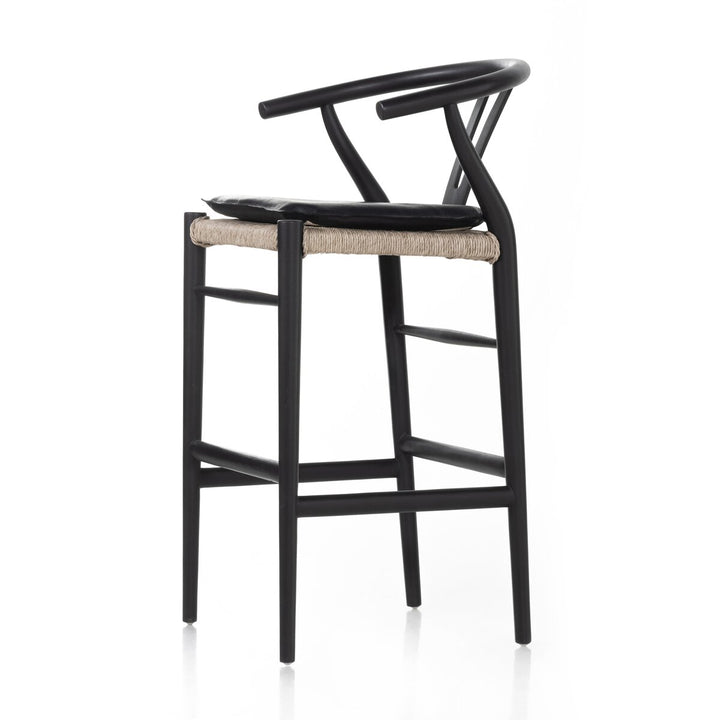 Modelo Bar + Counter Stool - Bar Stool - Black Teak - Pebble Black