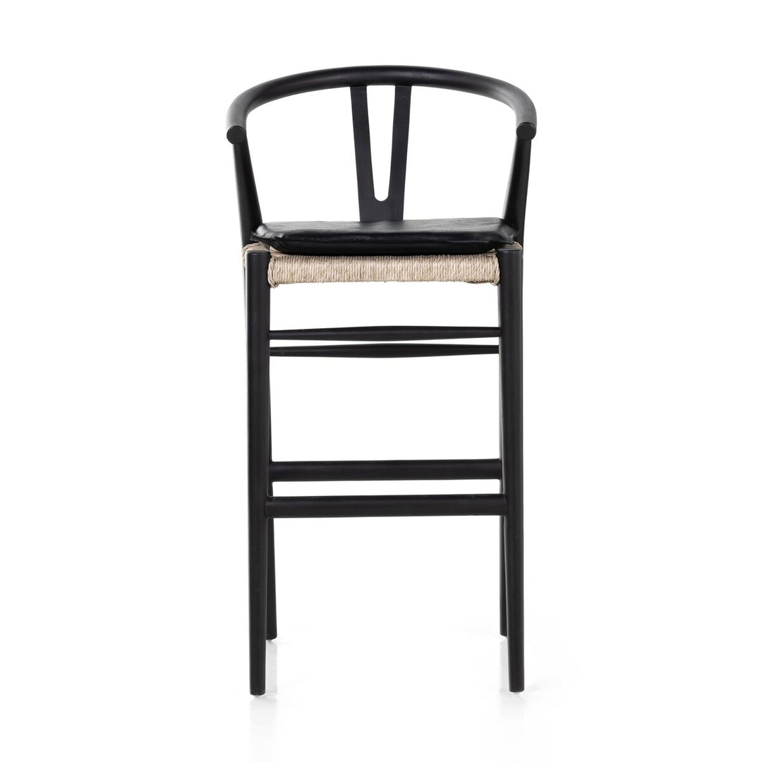 Modelo Bar + Counter Stool - Bar Stool - Black Teak - Pebble Black