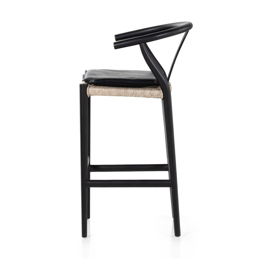 Modelo Bar + Counter Stool - Bar Stool - Black Teak - Pebble Black