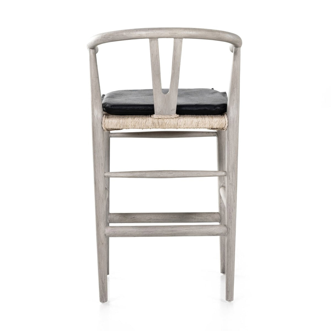 Modelo Bar + Counter Stool - Counter Stool - Weathered Grey - Pebble Black