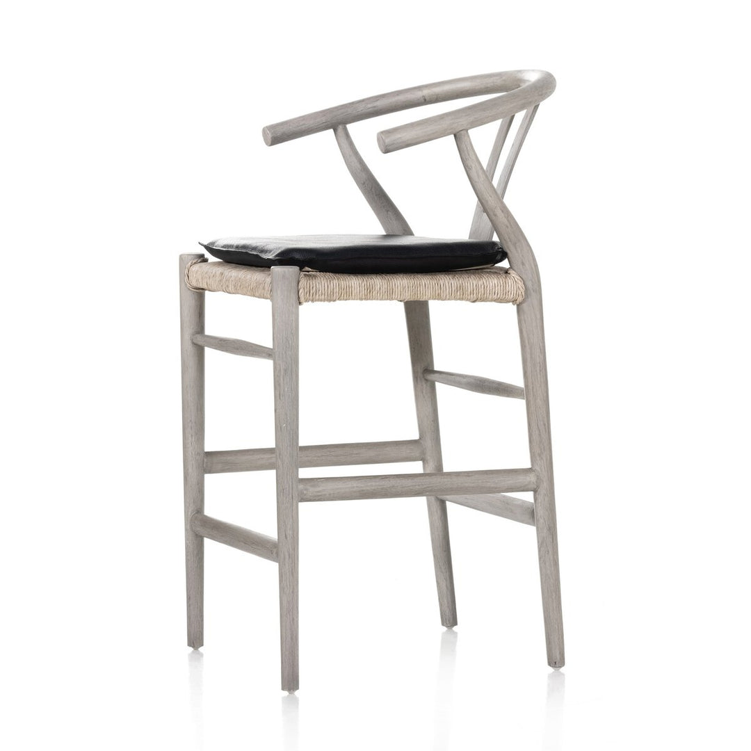 Modelo Bar + Counter Stool - Counter Stool - Weathered Grey - Pebble Black