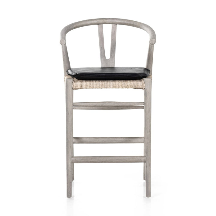 Modelo Bar + Counter Stool - Counter Stool - Weathered Grey - Pebble Black