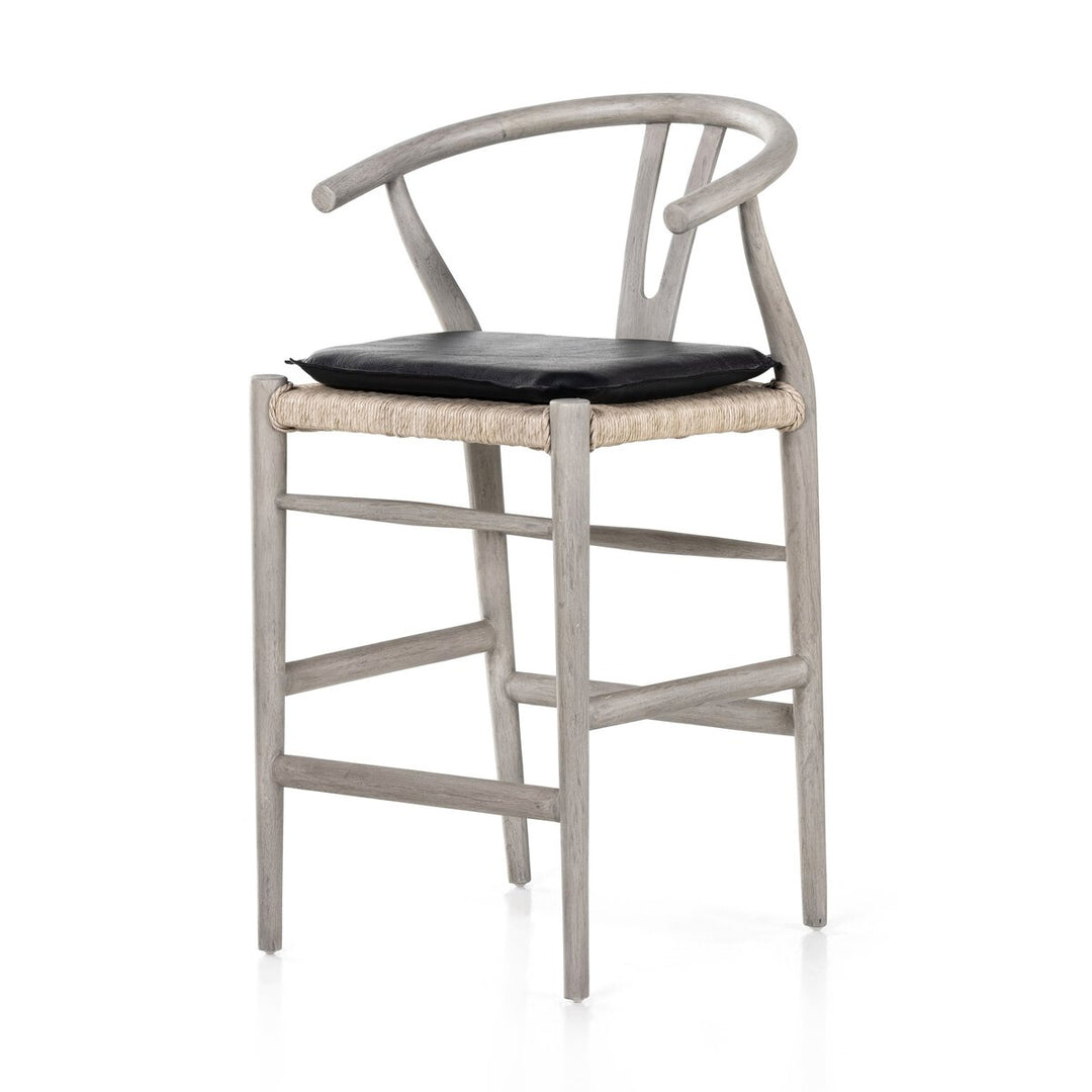 Modelo Bar + Counter Stool - Counter Stool - Weathered Grey - Pebble Black