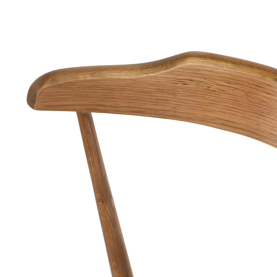 Harper Dining Chair - Sandy Oak - Whiskey Saddle