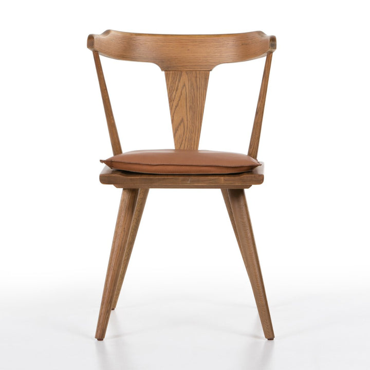 Harper Dining Chair - Sandy Oak - Whiskey Saddle