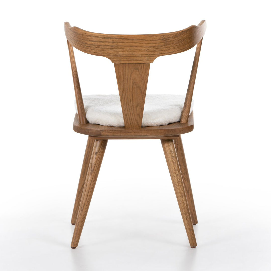 Harper Dining Chair - Sandy Oak - Cream Shorn Sheepskin