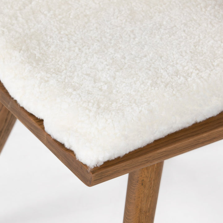 Harper Dining Chair - Sandy Oak - Cream Shorn Sheepskin