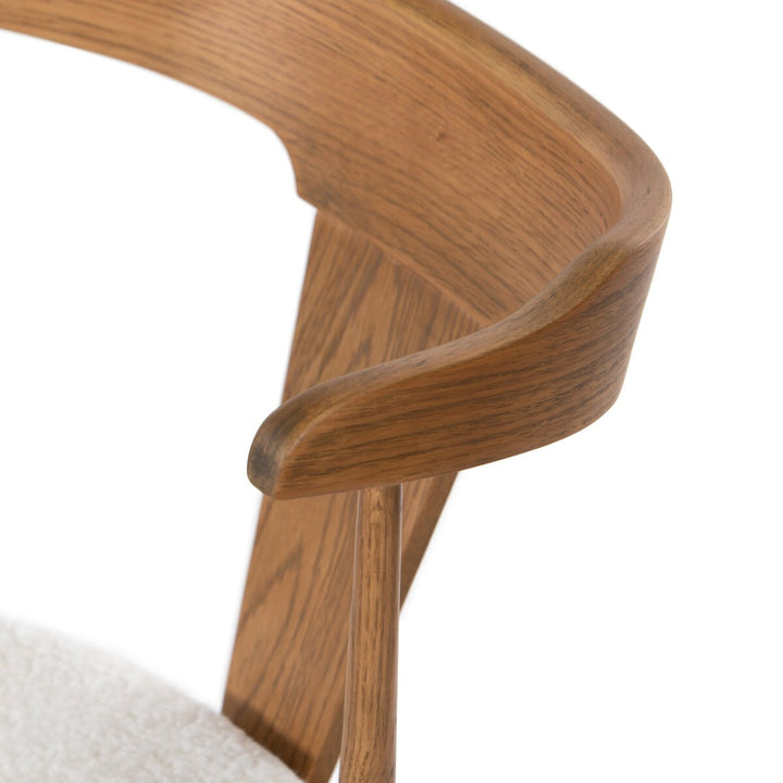 Harper Dining Chair - Sandy Oak - Cream Shorn Sheepskin