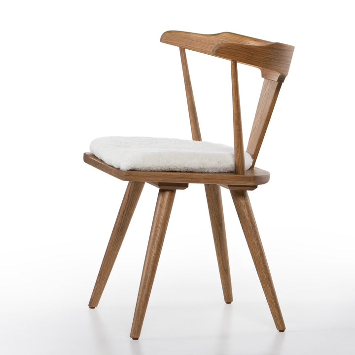 Harper Dining Chair - Sandy Oak - Cream Shorn Sheepskin