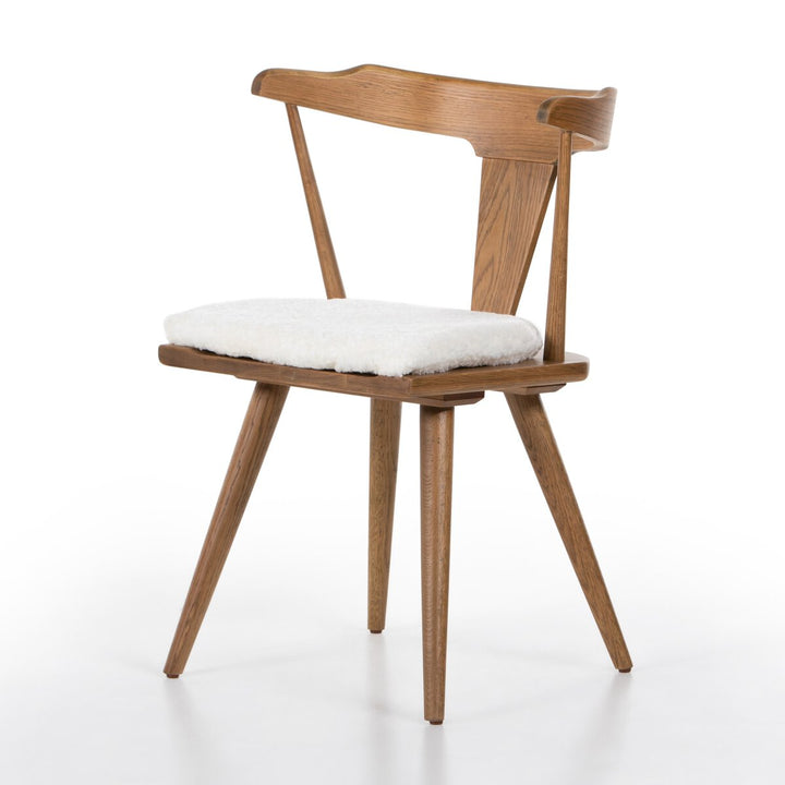 Harper Dining Chair - Sandy Oak - Cream Shorn Sheepskin