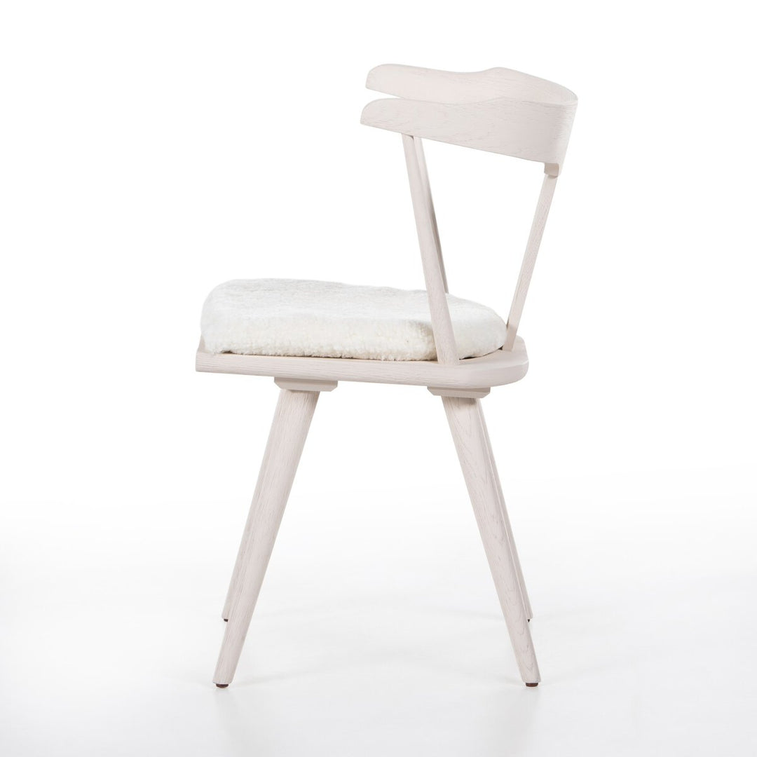 Harper Dining Chair - Off White - Cream Shorn Sheepskin