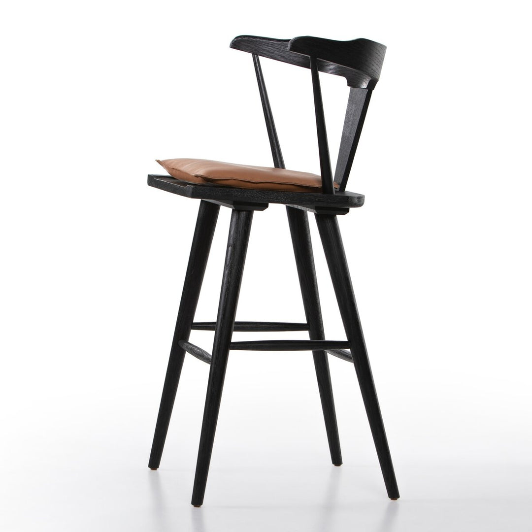 Harper Bar + Counter Stool - Bar Stool - Black Oak - Whiskey Saddle