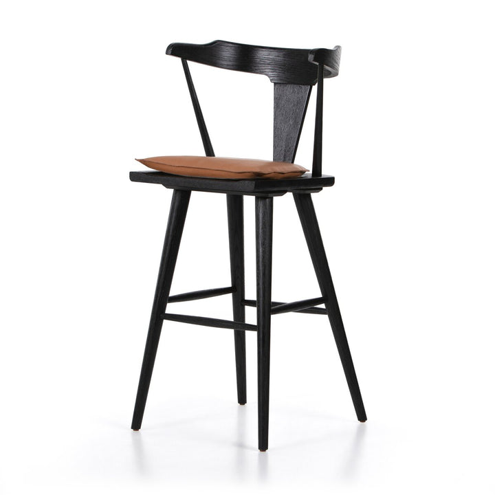 Harper Bar + Counter Stool - Bar Stool - Black Oak - Whiskey Saddle