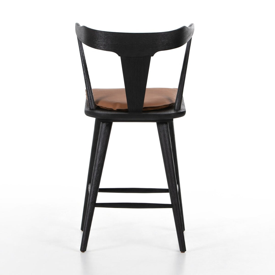 Harper Bar + Counter Stool - Counter Stool - Black Oak - Whiskey Saddle