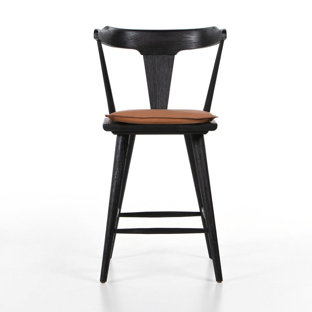 Harper Bar + Counter Stool - Counter Stool - Black Oak - Whiskey Saddle