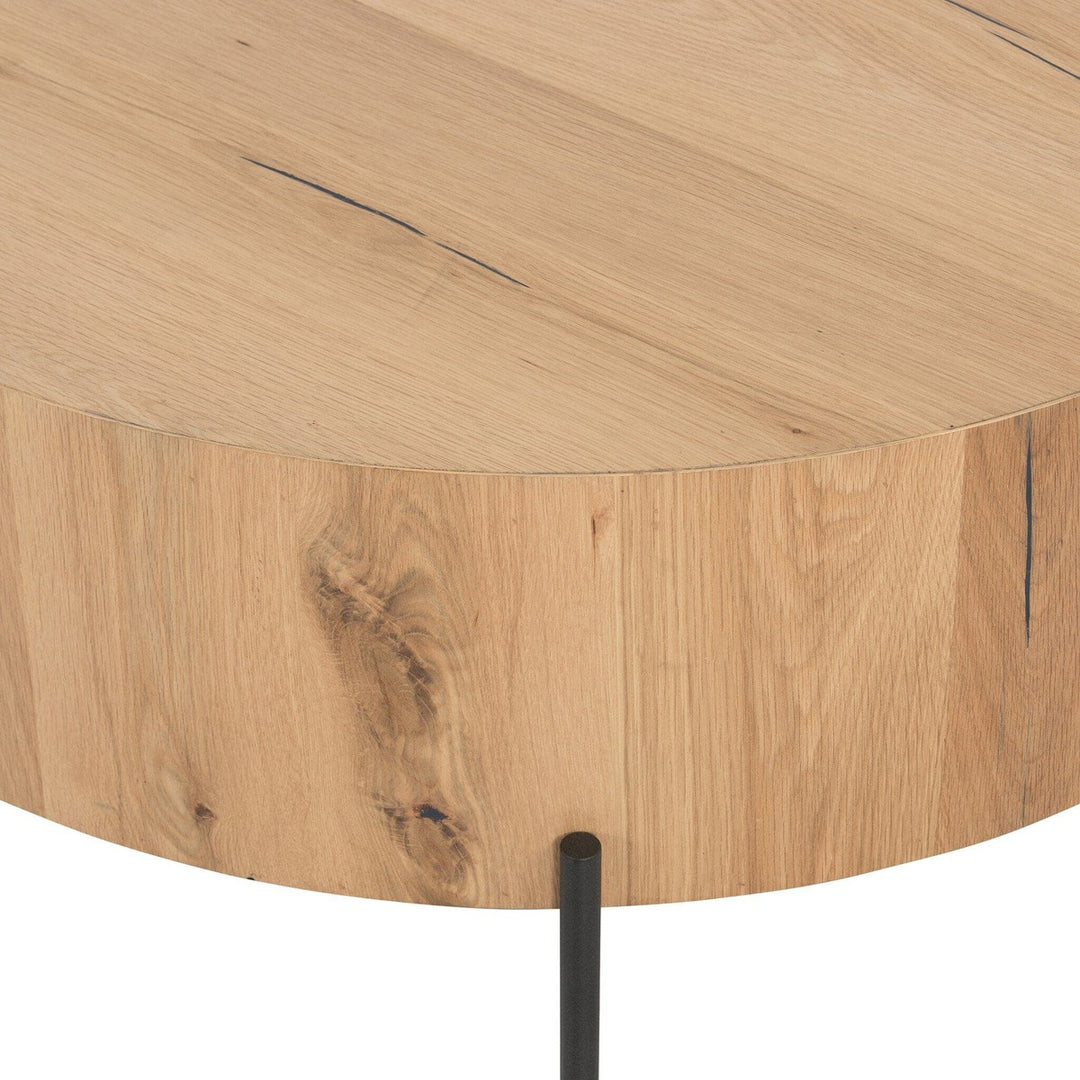 Easton Drum Coffee Table - Light Oak Resin