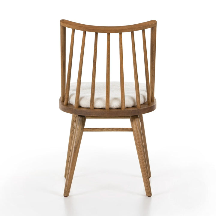 Clark Windsor Chair - Sandy Oak - Cream Shorn Sheepskin