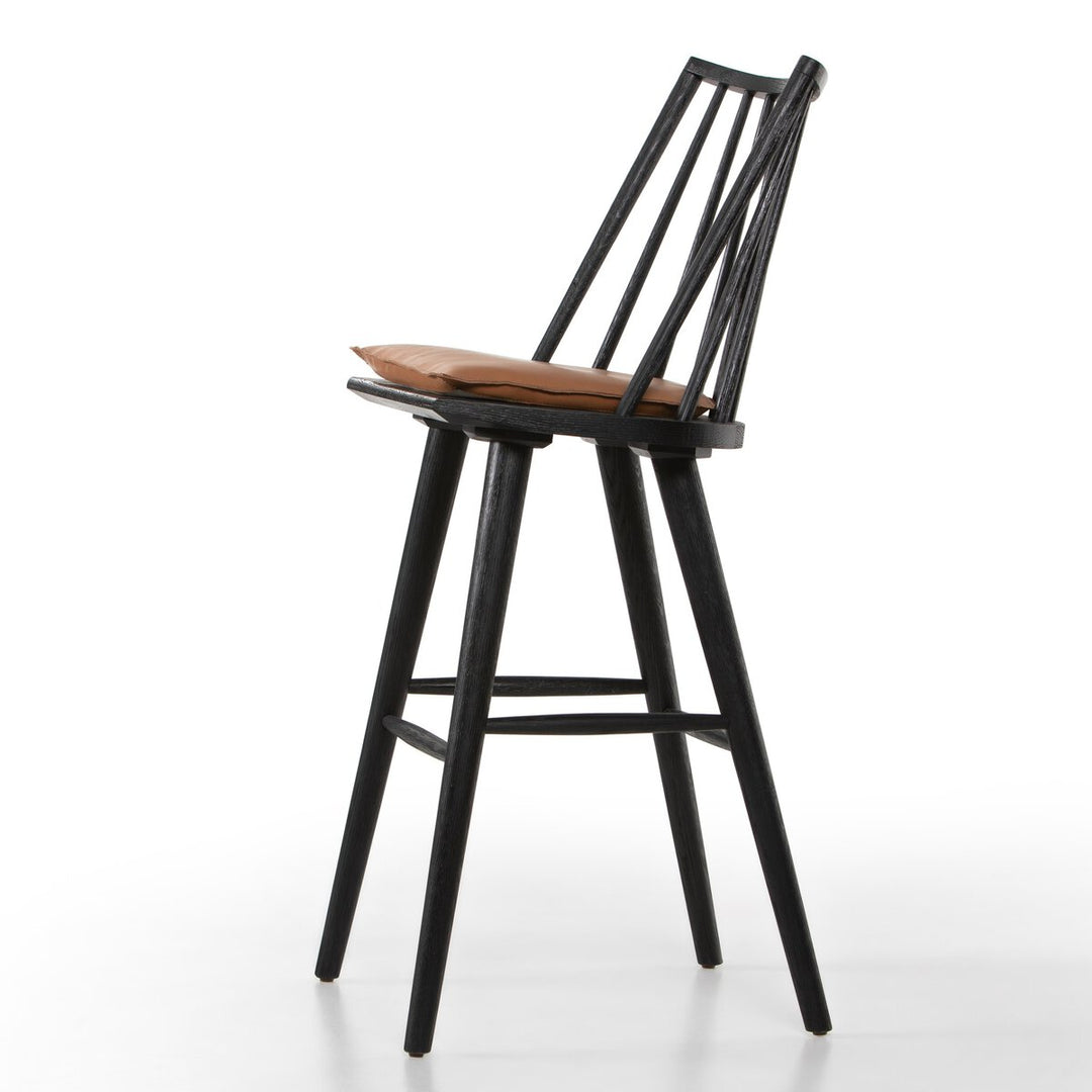 Clark Windsor Bar + Counter Stool - Black Oak - Bar - Whiskey Saddle