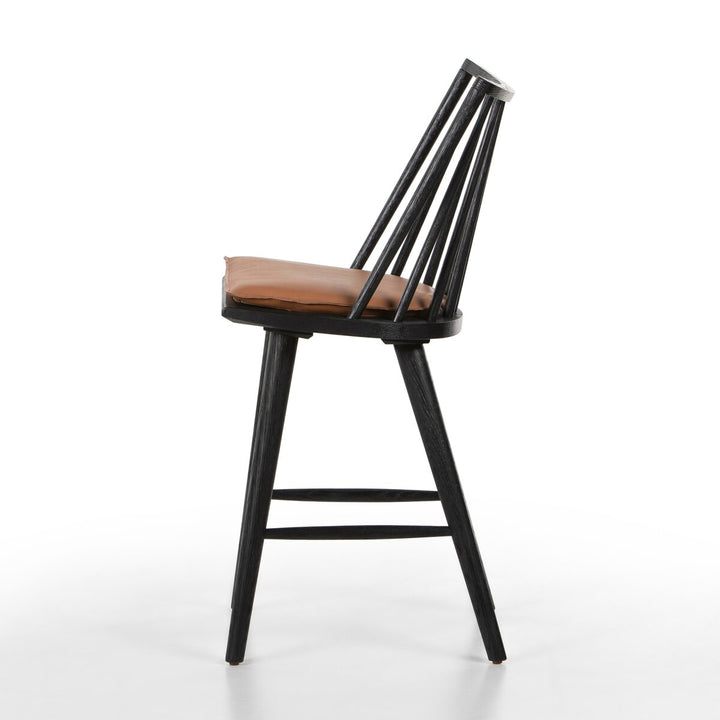 Clark Windsor Bar + Counter Stool - Black Oak - Counter - Whiskey Saddle