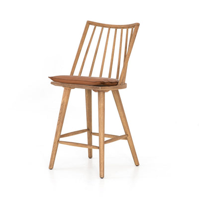 Lewis Windsor Bar + Counter Stool-Four Hands-FH-228387-012-Bar StoolsCounter-Sandy Oak / Whiskey Saddle-4-France and Son