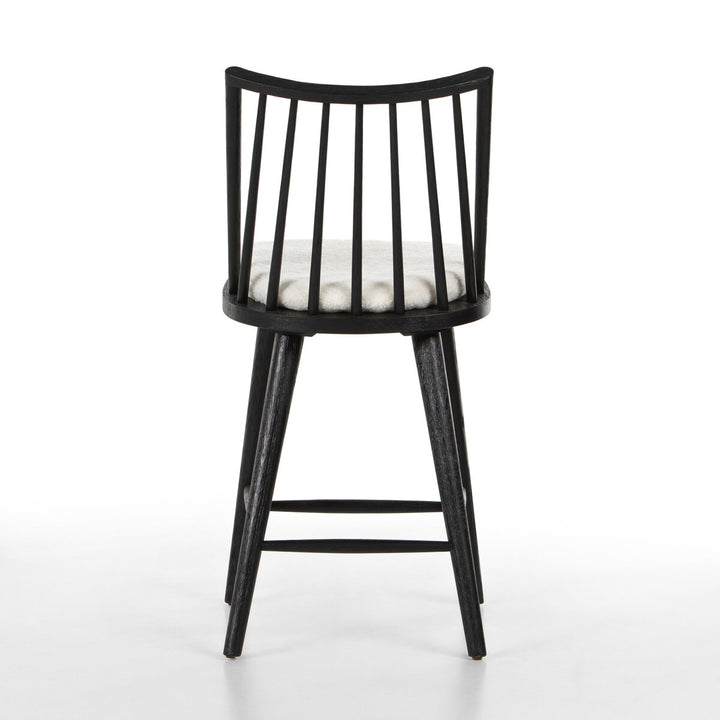 Clark Windsor Bar + Counter Stool - Black Oak - Counter - Cream Shorn Sheepskin