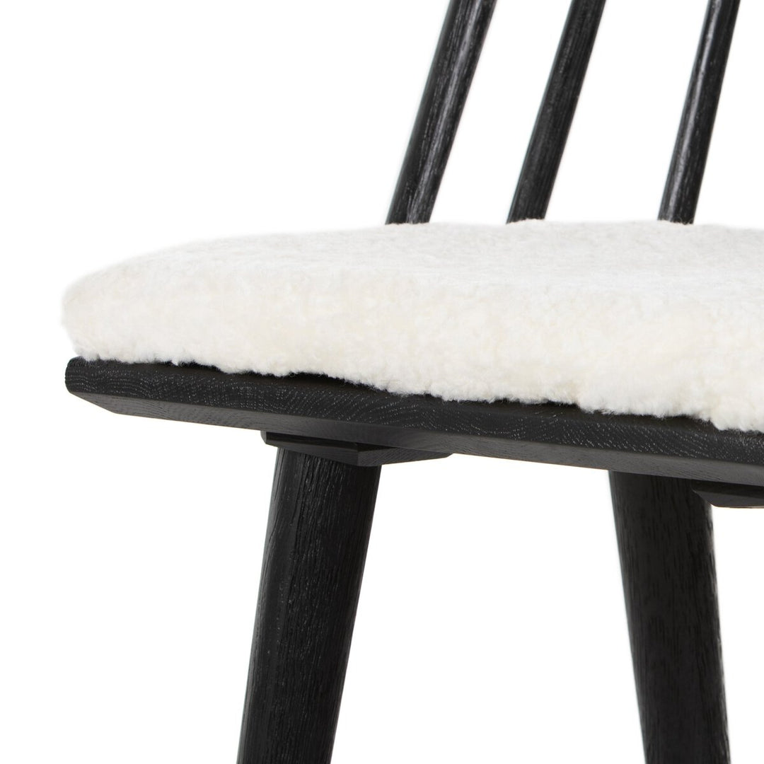 Clark Windsor Bar + Counter Stool - Black Oak - Counter - Cream Shorn Sheepskin