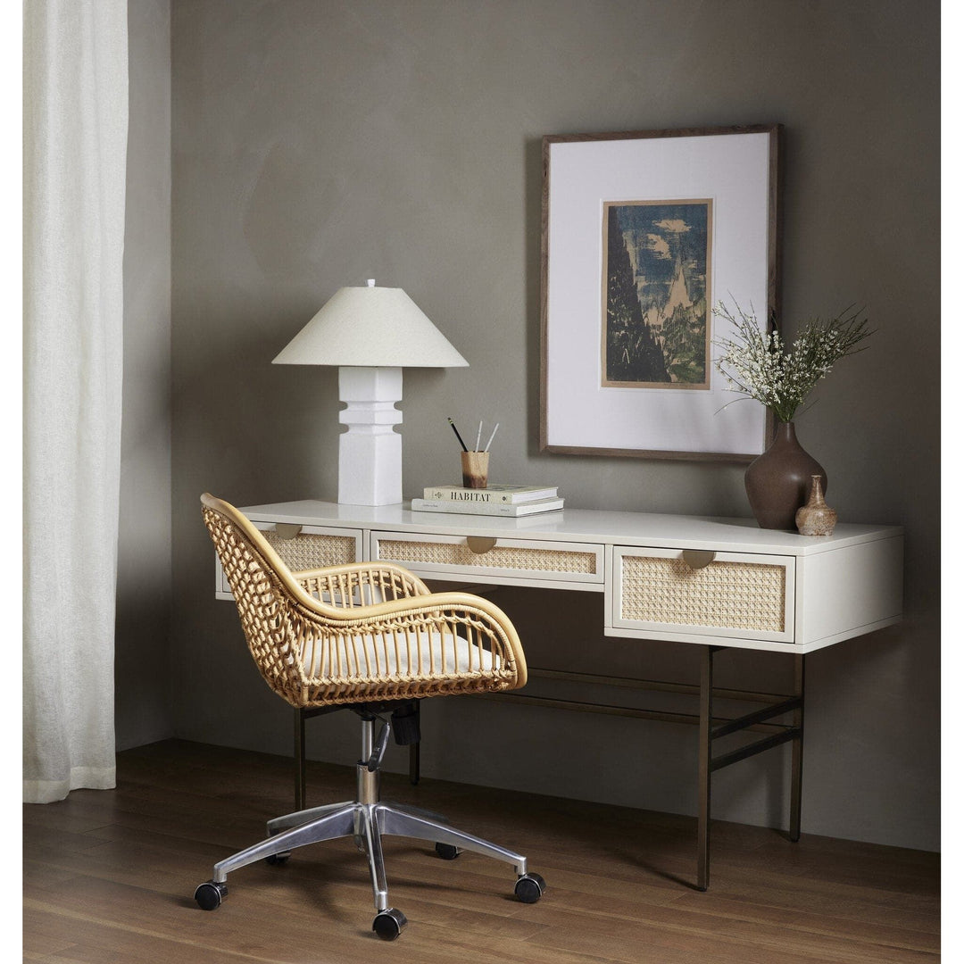 Vivienne Desk - Light Natural Cane