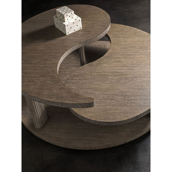 Coffee Tables Yin Yang Round Cocktail Table - Gray