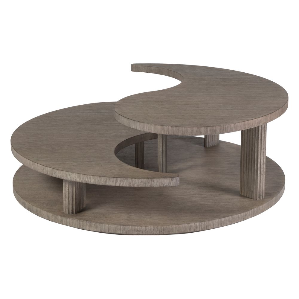 Coffee Tables Yin Yang Round Cocktail Table - Gray