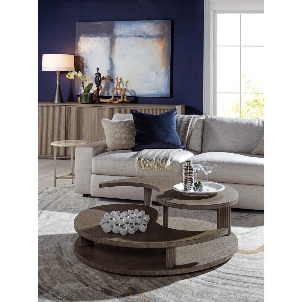 Coffee Tables Yin Yang Round Cocktail Table - Gray