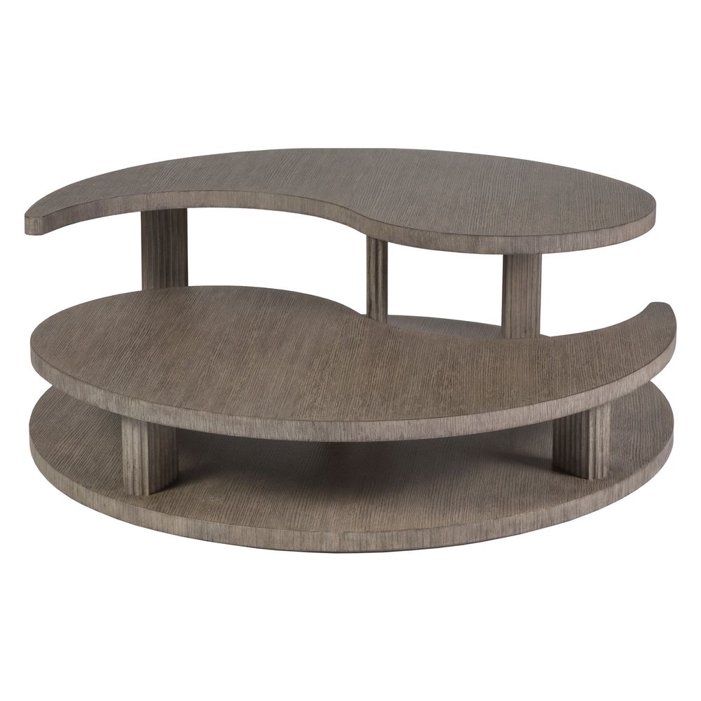Yin Yang Round Cocktail Table - Gray