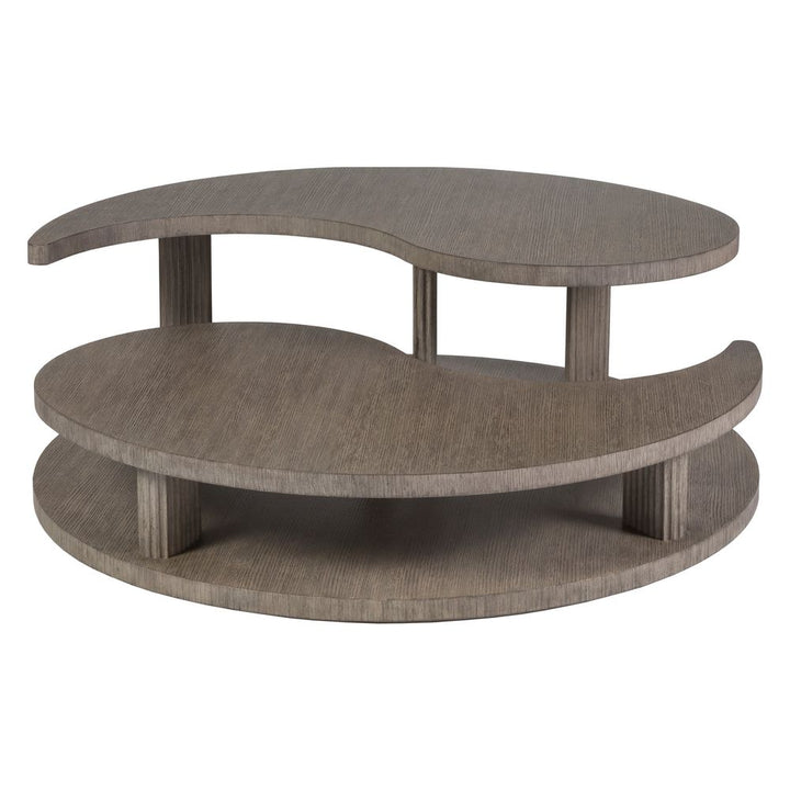 Yin Yang Round Cocktail Table - Gray