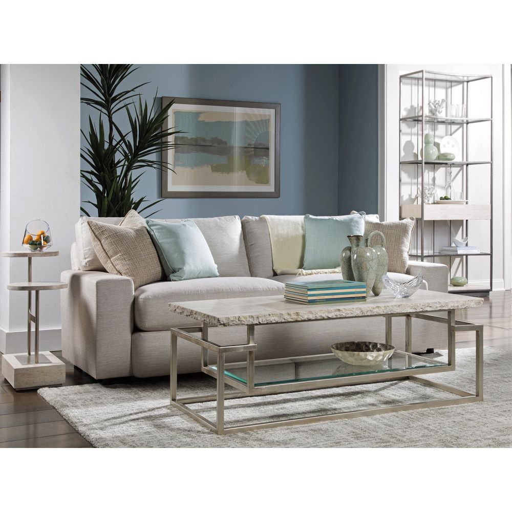 Side Tables Cirque Tiered Rect Spot Table - Champagne