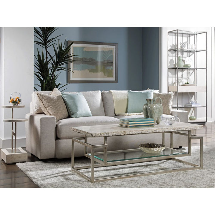 Side Tables Cirque Tiered Rect Spot Table - Champagne