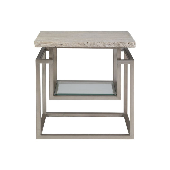 Side Tables Theo Rectangular End Table - Champagne